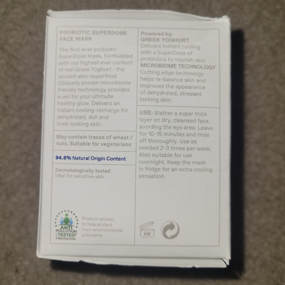 Korres Greek Yogurt Probiotic Superdose Face Mask. New in box & Sealed - Picture 3 of 6